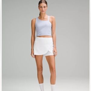 Lululemon High rise wrap tennis skirt size 6 white